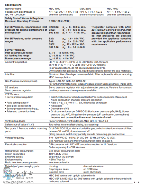 MBC-VEF...GasMultiBloc®๦ܚw(/CDN) ˹5PSI