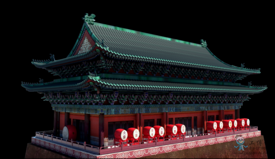 數(shù)實孿生再現(xiàn)古籍中鼓樓勝景